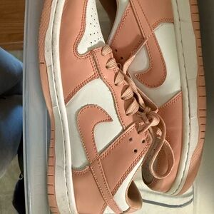 Nike Pink and White Athletic Shoes Classic Design